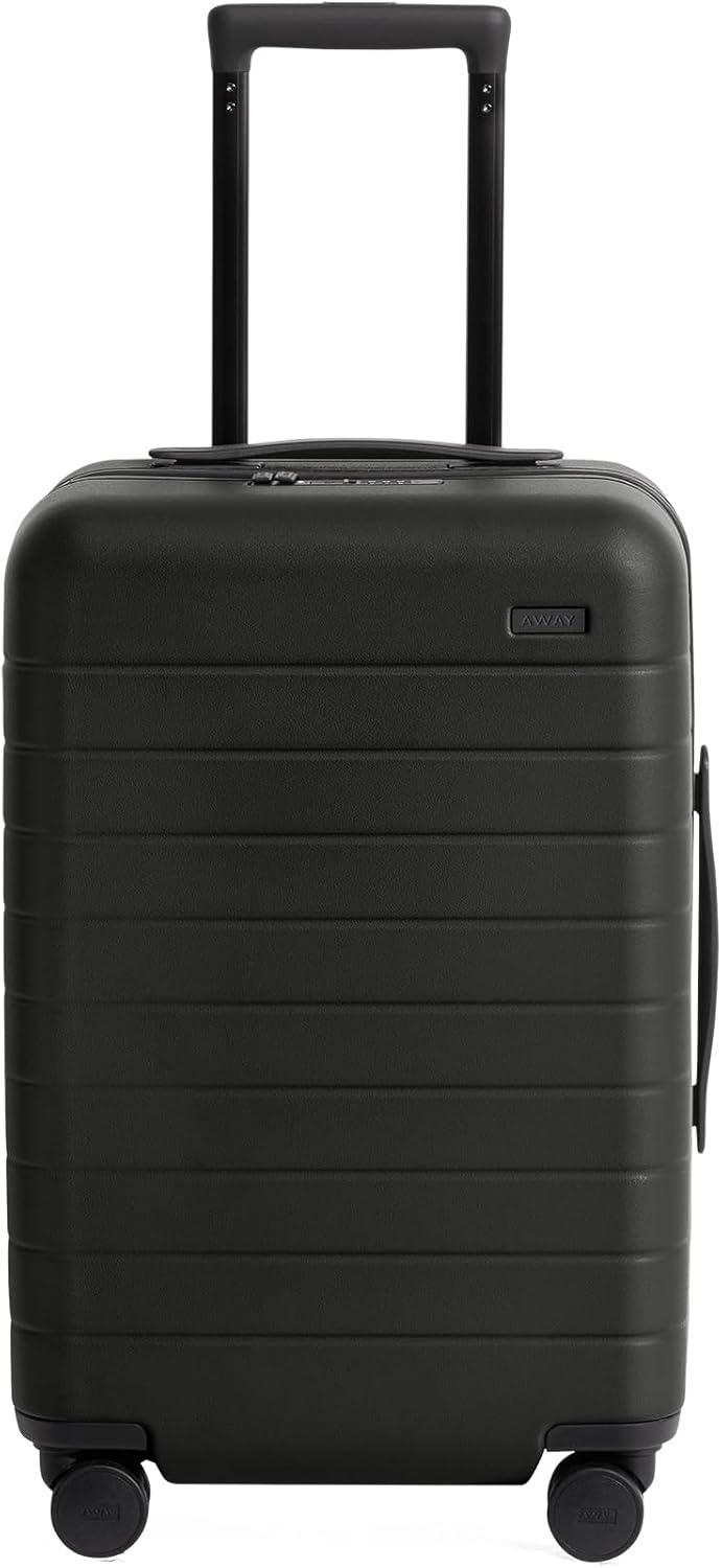 imageAway CarryOn Luggage Lightweight Hardside Suitcase with Spinner Wheels 22 Inch Airline Approved TSA Lock Salt WhiteJet Black