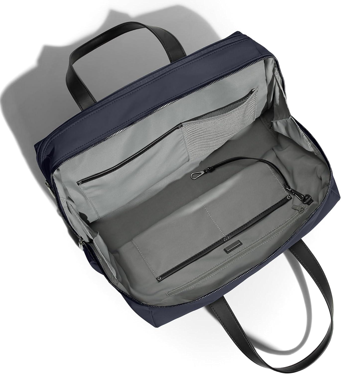 imageAway Everywhere Bag Padded Laptop Sleeve Water Resistant For Every Day Use Removable Shoulder Strap Daily Work Bag Travel Essential Approved Personal Item Jet BlackNavy Blue