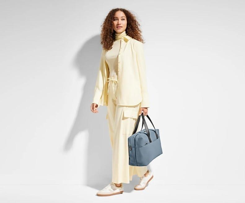 imageAway Everywhere Bag Padded Laptop Sleeve Water Resistant For Every Day Use Removable Shoulder Strap Daily Work Bag Travel Essential Approved Personal Item Jet BlackNavy Blue