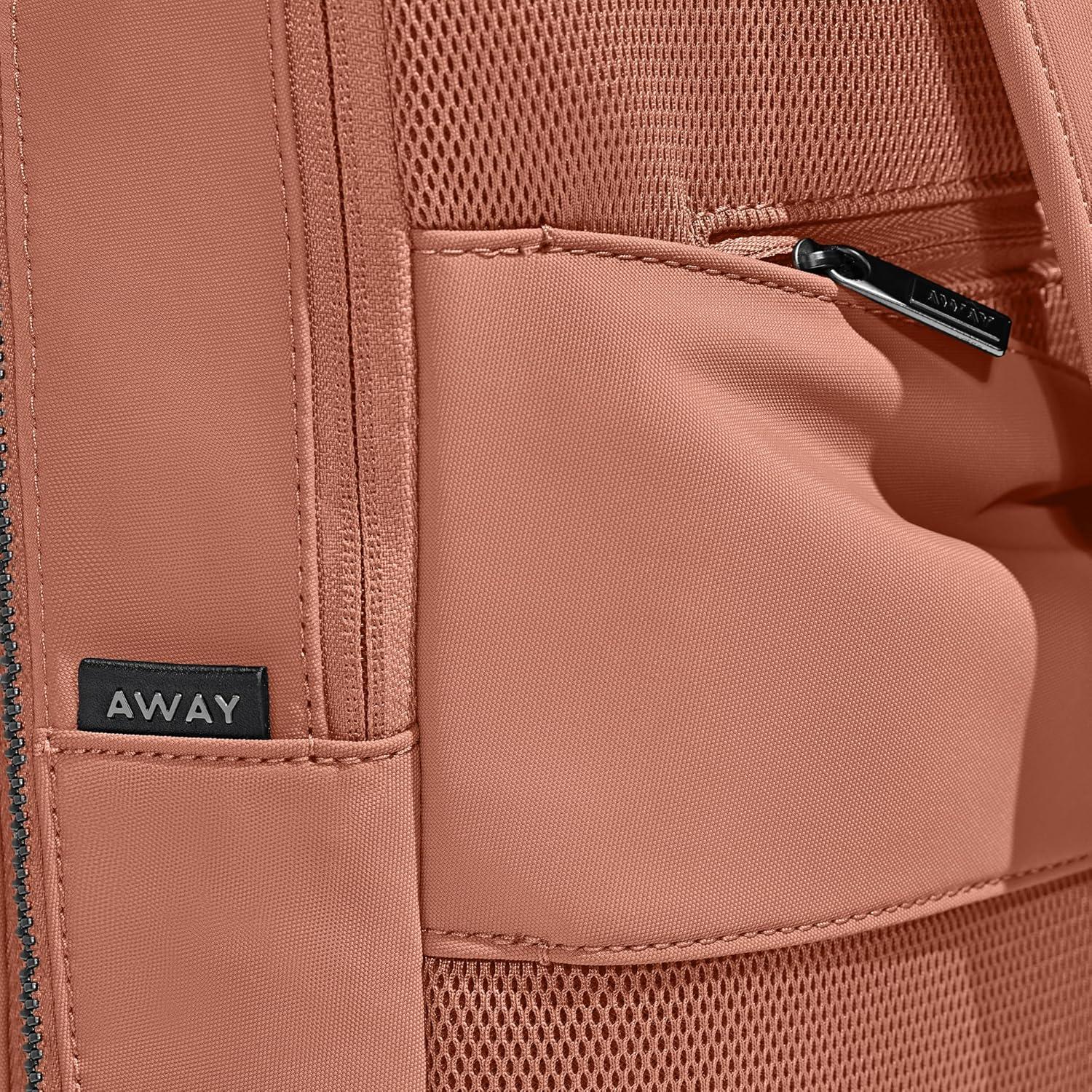 imageAway Everywhere Zip Backpack Travel Backpack with Laptop Sleeve Lightweight amp Durable Travel Essentials Clay PinkClay Pink