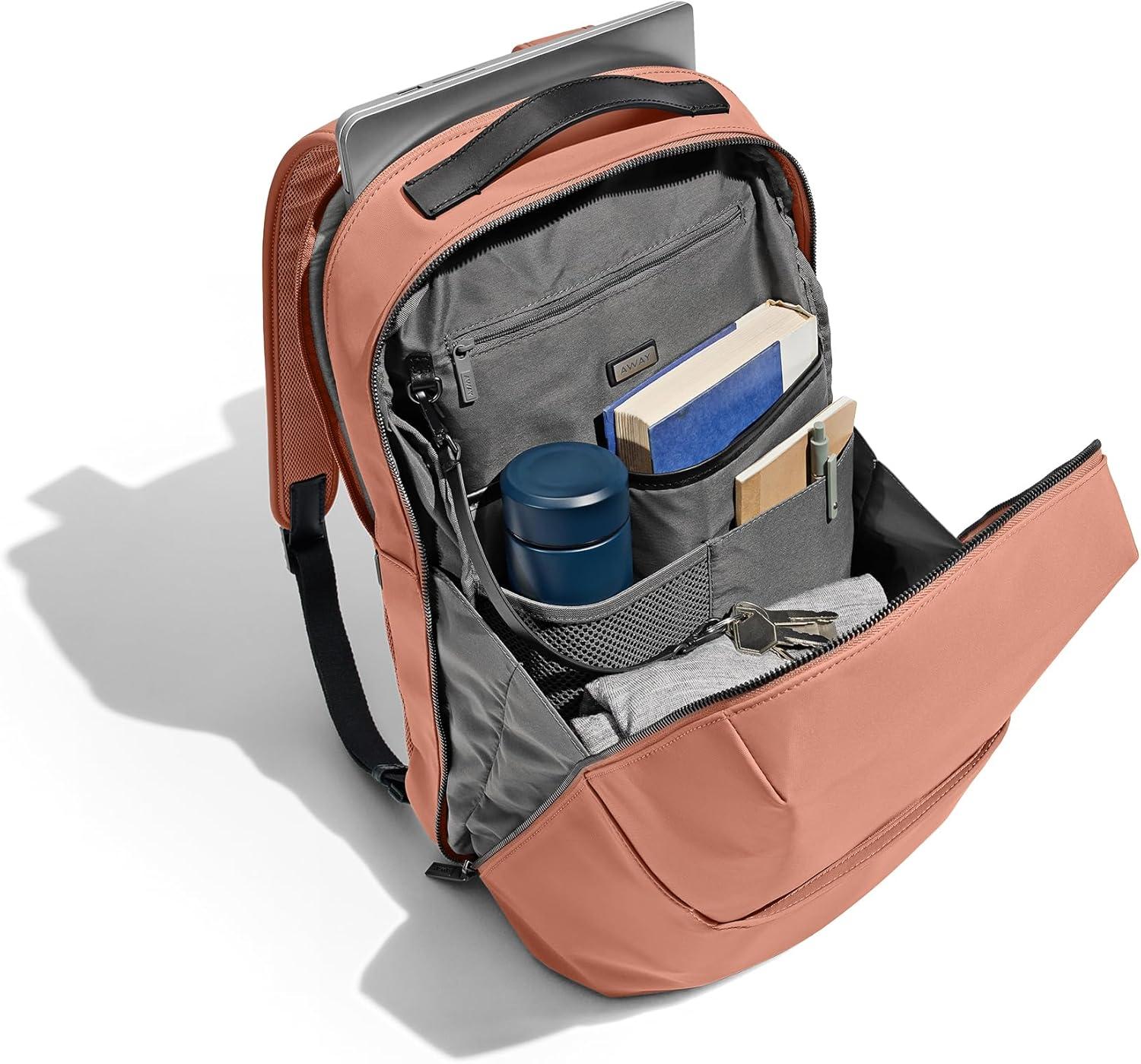 imageAway Everywhere Zip Backpack Travel Backpack with Laptop Sleeve Lightweight amp Durable Travel Essentials Clay PinkClay Pink