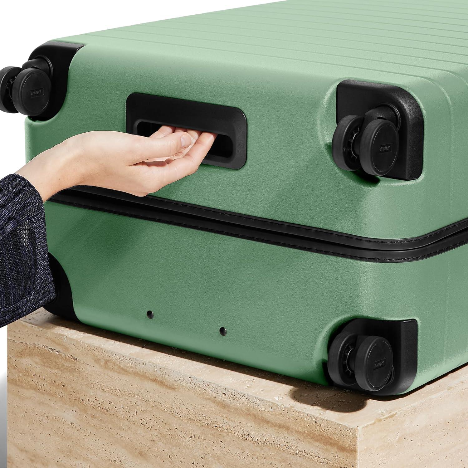 imageAway Large Checked Luggage 29 Inch Hardside Suitcase with Spinner Wheels Lightweight amp Durable TSA Lock Blush PinkSea Green