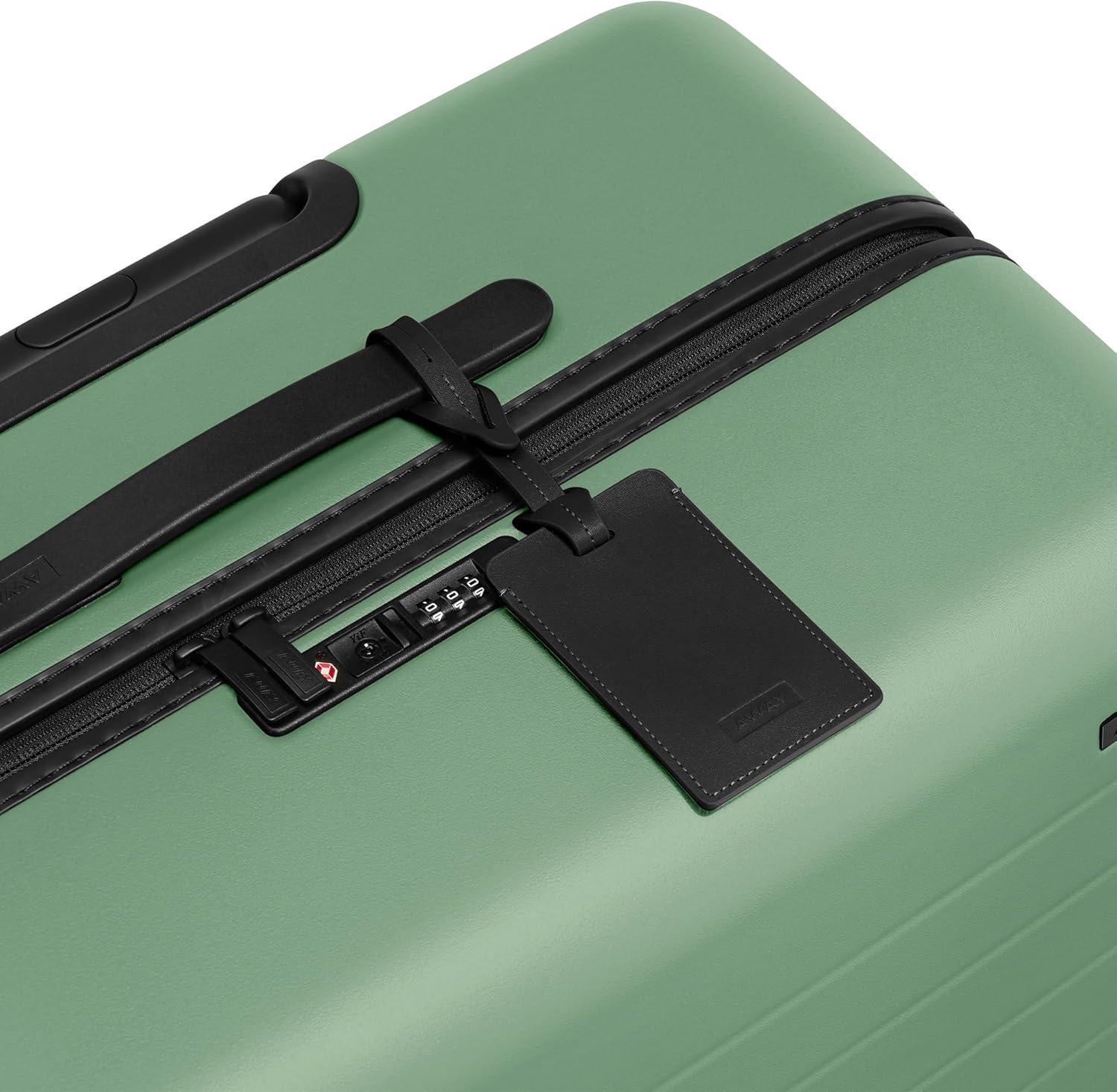 imageAway Large Checked Luggage 29 Inch Hardside Suitcase with Spinner Wheels Lightweight amp Durable TSA Lock Blush PinkSea Green