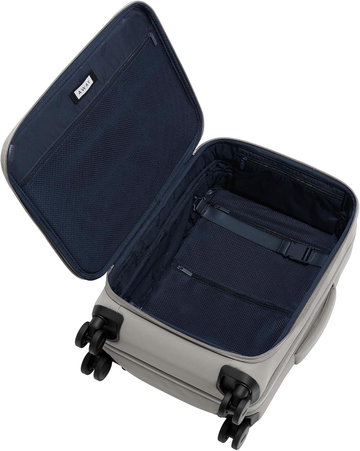 imageAway Softside CarryOn Suitcase 22 Inch Lightweight Expandable HighStrength Nylon Luggage With Spinner Wheels Meets Requirements for Most Major Airlines Cloud GrayCloud Gray