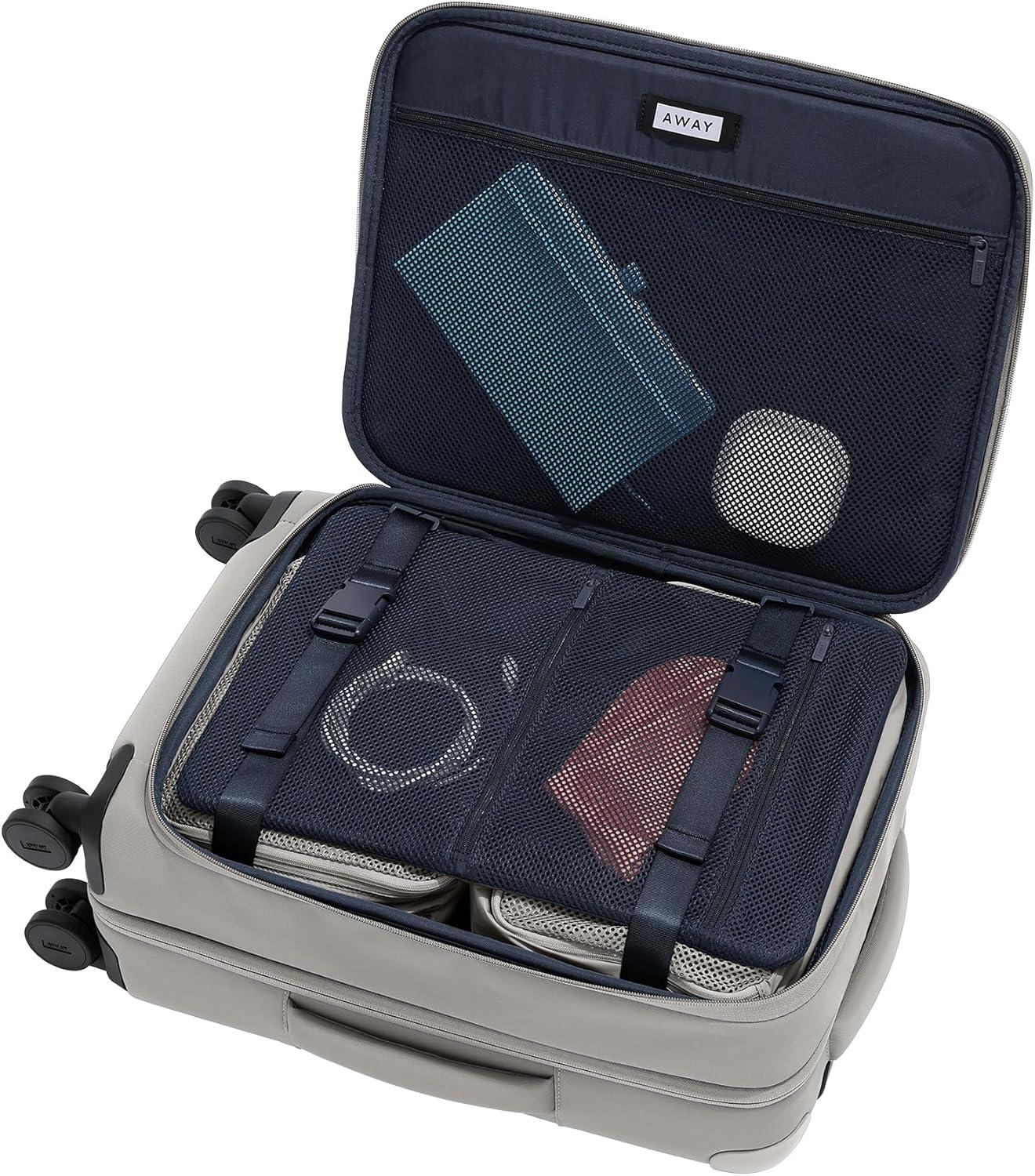 imageAway Softside CarryOn Suitcase 22 Inch Lightweight Expandable HighStrength Nylon Luggage With Spinner Wheels Meets Requirements for Most Major Airlines Cloud GrayCloud Gray