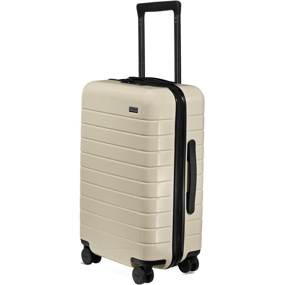 imageAway CarryOn Luggage Lightweight Hardside Suitcase with Spinner Wheels 22 Inch Airline Approved TSA Lock Salt WhiteSalt White