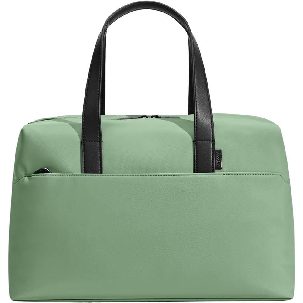 imageAway Everywhere Bag Padded Laptop Sleeve Water Resistant For Every Day Use Removable Shoulder Strap Daily Work Bag Travel Essential Approved Personal Item Jet BlackSea Green