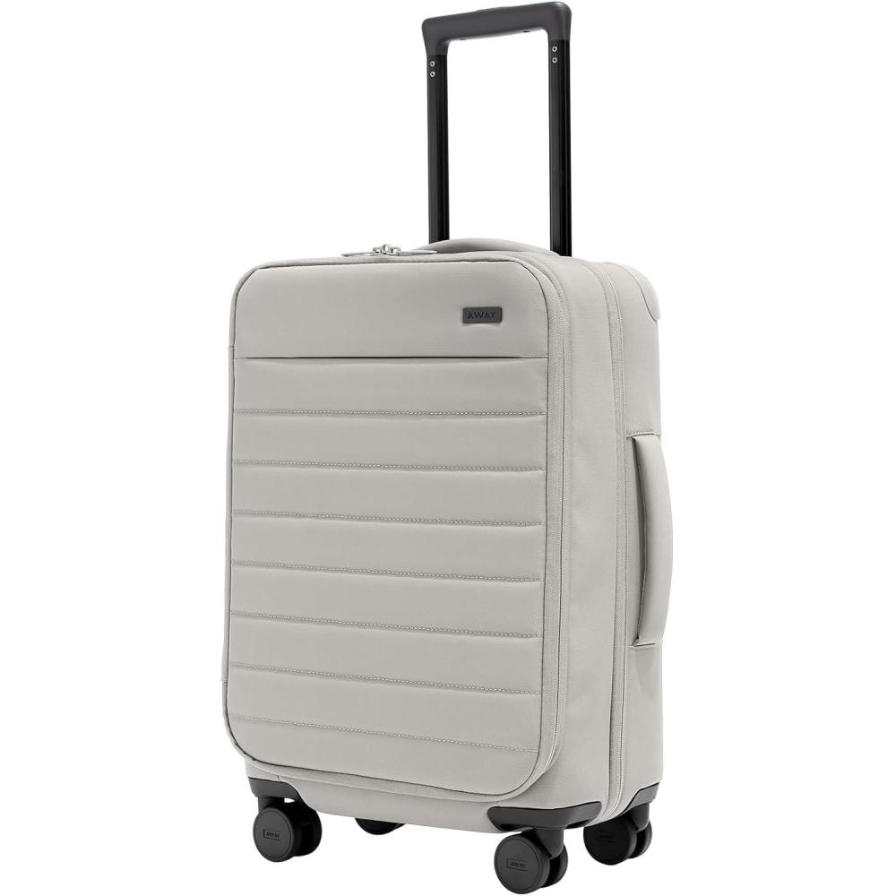 imageAway Softside CarryOn Suitcase 22 Inch Lightweight Expandable HighStrength Nylon Luggage With Spinner Wheels Meets Requirements for Most Major Airlines Cloud GrayCloud Gray