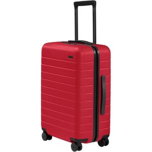 Away Bigger Carry-On Luggage, Lightweight Hardside Large Suitcase with Spinner Wheels, TSA Lock, Airline Approved, Jet Black(Cherry Red)