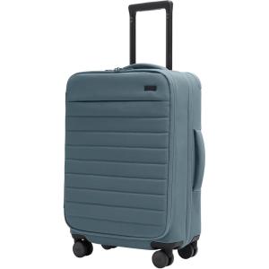 Away Softside Bigger Carry-On Suitcase, 23 Inch Lightweight, Expandable High-Strength Nylon Luggage With Spinner Wheels, Meets Requirements for Most Major Airlines, Clay Pink(Blue)