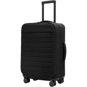 Away Softside Bigger Carry-On Suitcase, 23 Inch Lightweight, Expandable High-Strength Nylon Luggage With Spinner Wheels, Meets Requirements for Most Major Airlines, Clay Pink(Black)