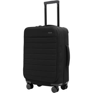 Away Softside Carry-On Suitcase, 22 Inch Lightweight, Expandable High-Strength Nylon Luggage With Spinner Wheels, Meets Requirements for Most Major Airlines, Cloud Gray(Jet Black)