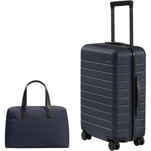 Away Travel Duo: The Carry-On Suitcase & Everywhere Duffle Bag Set – Seamless Travel & Organization, Navy Blue