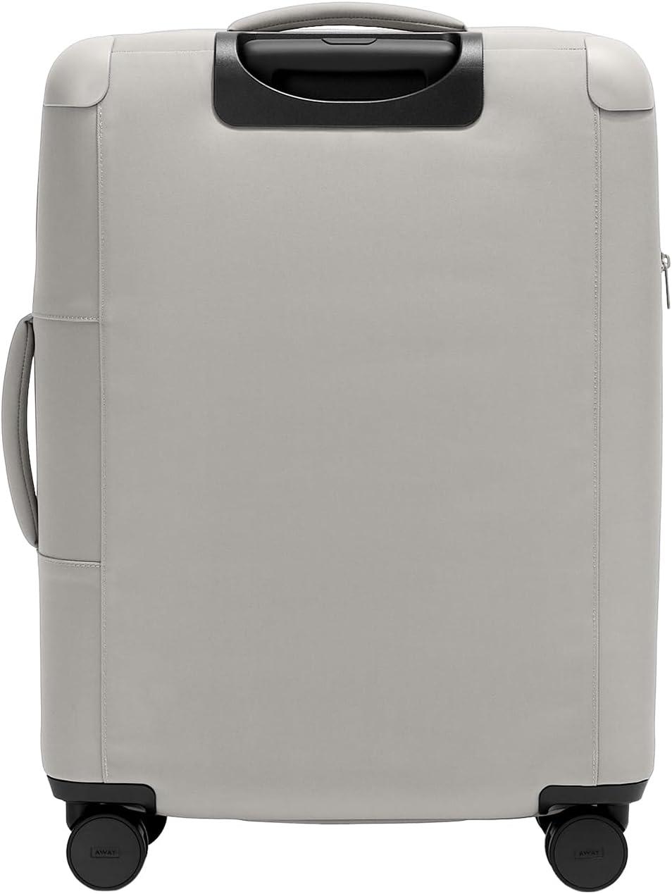 imageAway Softside Medium Checked Suitcase 26 Inch Lightweight Expandable Luggage For Men amp Women Durable Nylon Exterior TSA Approved Lock Ideal For Trips 12 Weeks Coast BlueGrey