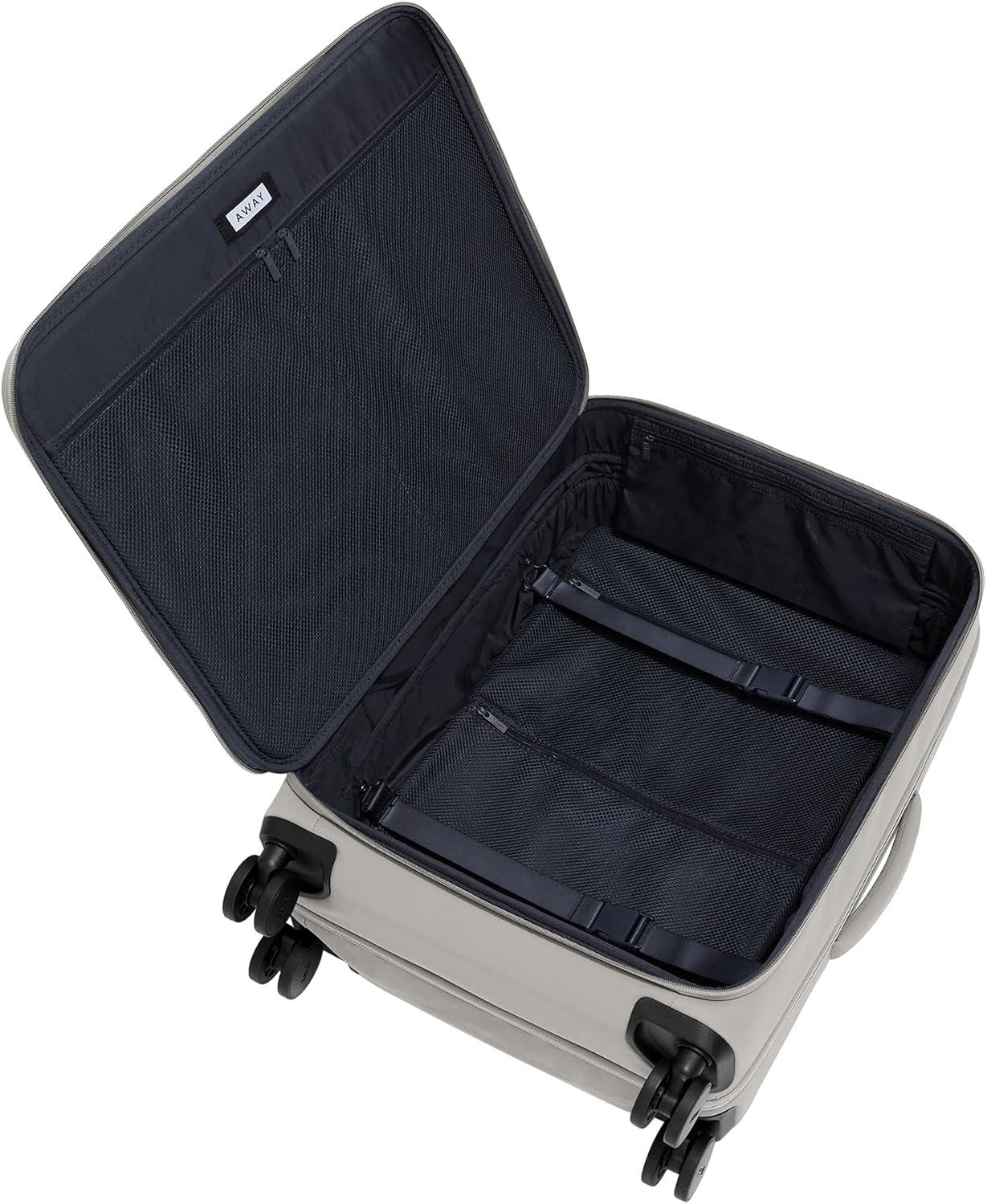 imageAway Softside Medium Checked Suitcase 26 Inch Lightweight Expandable Luggage For Men amp Women Durable Nylon Exterior TSA Approved Lock Ideal For Trips 12 Weeks Coast BlueGrey