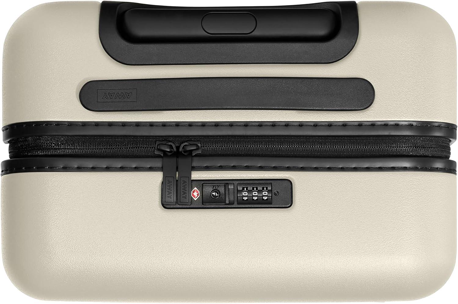 imageAway CarryOn Luggage Lightweight Hardside Suitcase with Spinner Wheels 22 Inch Airline Approved TSA Lock Cherry RedSalt White Matte