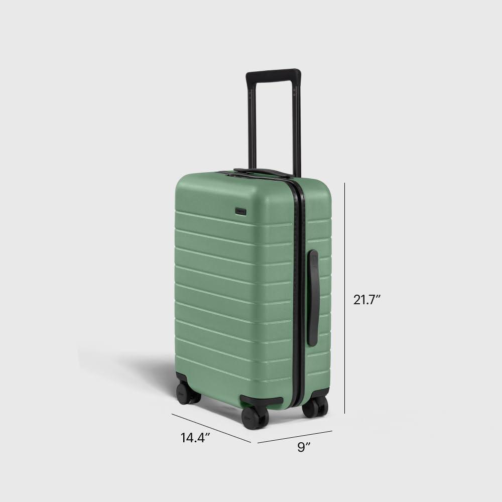imageAway CarryOn Luggage Lightweight Hardside Suitcase with Spinner Wheels 22 Inch Airline Approved TSA Lock Cherry RedSea Green