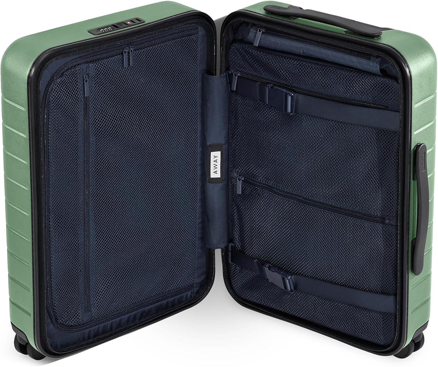 imageAway CarryOn Luggage Lightweight Hardside Suitcase with Spinner Wheels 22 Inch Airline Approved TSA Lock Cherry RedSea Green