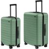 imageAway CarryOn and Medium Checked Luggage Set Lightweight Hardside Suitcase with Spinner Wheels 22 inch  26 inch Sea Green