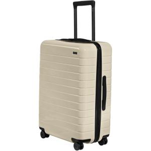 Away Medium Checked Luggage, Lightweight Hard Shell Suitcase with Spinner Wheels, Durable Rolling Luggage, TSA Lock, 26 Inch, Salt White Matte(Salt White)