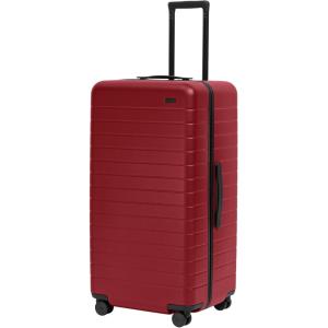 Away Large Trunk Luggage, 31 Inch Hardside Suitcase with Spinner Wheels, Lightweight & Durable, TSA Lock, Ideal for Long Trips, Sea Green(Tango Red)