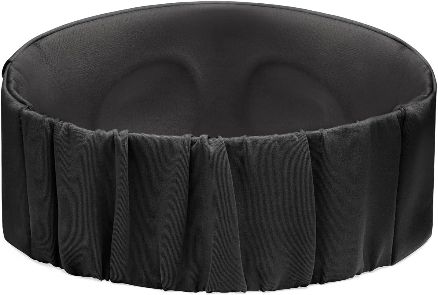 imageAway Sleep Mask Premium Thermoregulating Eye Mask for Sleeping amp Travel100 Blackout Soft Contoured Packable Hidden Earplug Pocket Jet BlackJet Black