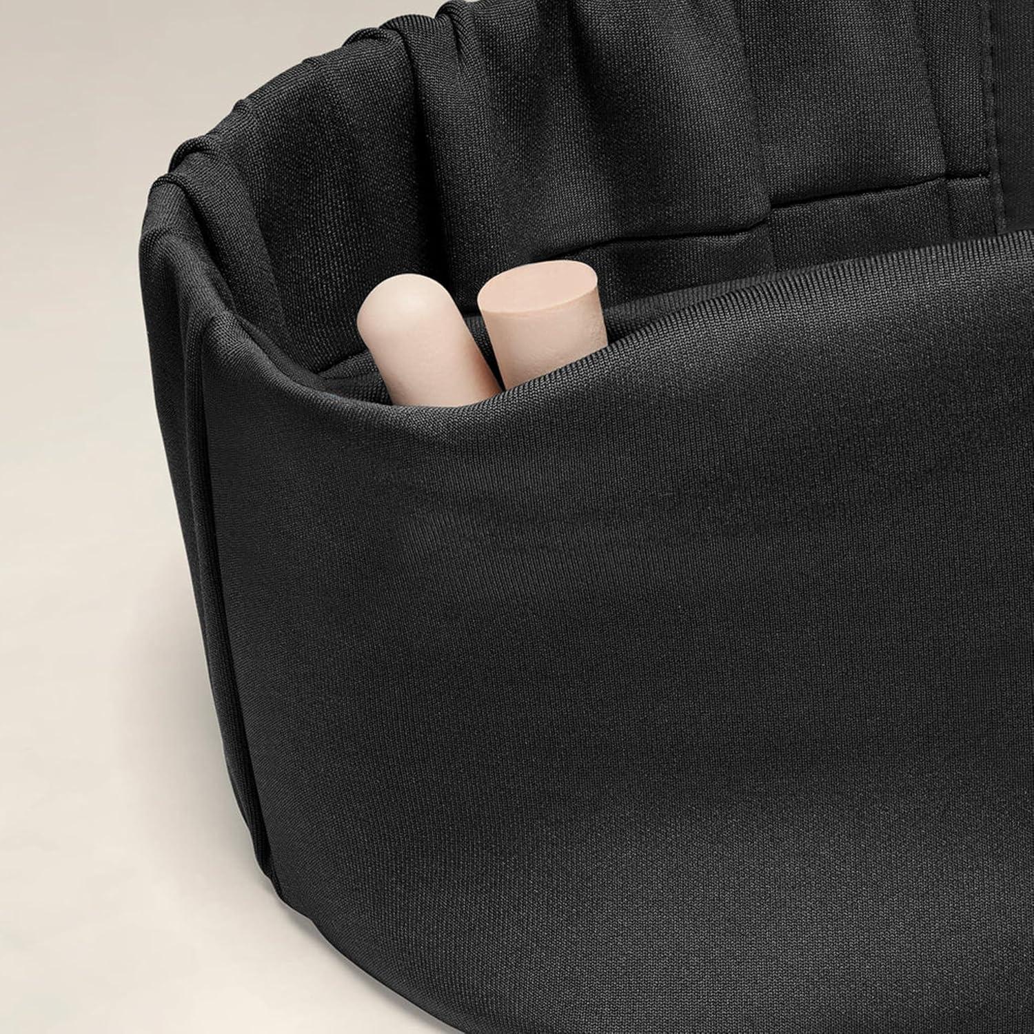 imageAway Sleep Mask Premium Thermoregulating Eye Mask for Sleeping amp Travel100 Blackout Soft Contoured Packable Hidden Earplug Pocket Jet BlackNavy Blue