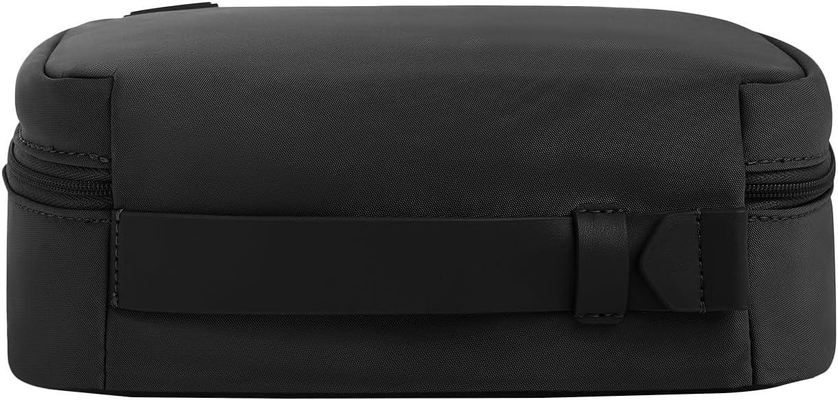 imageAway Toiletry Bag Small Lightweight Travel Pouch Compact Travel Organizer with Multiple Compartments Navy BlueJet Black