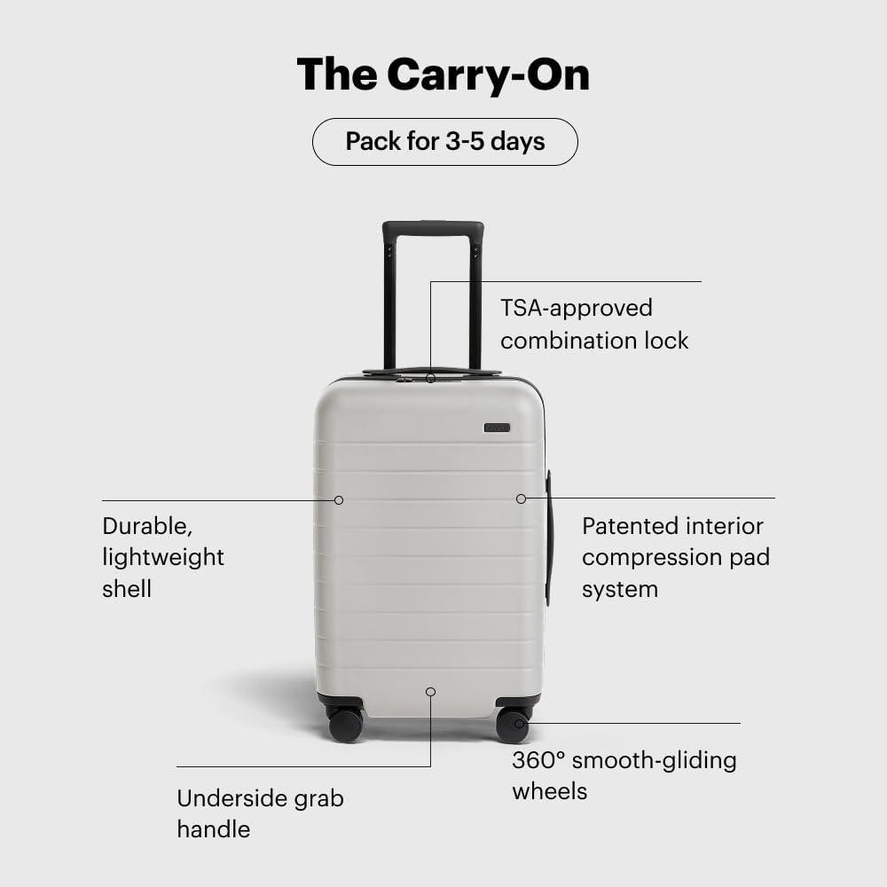 imageAway CarryOn Luggage Lightweight Hardside Suitcase with Spinner Wheels 22 Inch Airline Approved TSA Lock Blush PinkCloud Gray