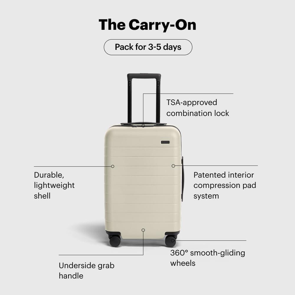 imageAway CarryOn Luggage Lightweight Hardside Suitcase with Spinner Wheels 22 Inch Airline Approved TSA Lock Blush PinkSalt White Matte