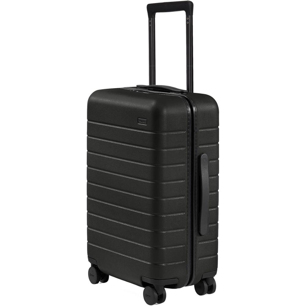 imageAway CarryOn Luggage Lightweight Hardside Suitcase with Spinner Wheels 22 Inch Airline Approved TSA Lock Blush PinkJet Black