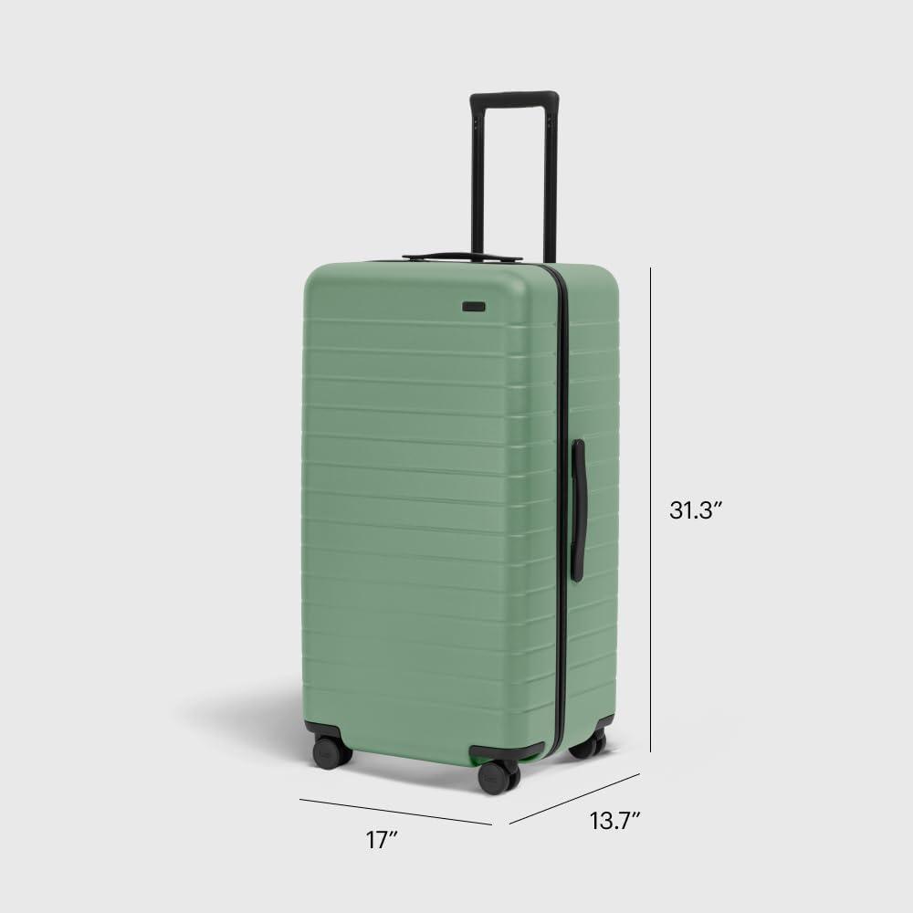 imageAway Large Trunk Luggage 31 Inch Hardside Suitcase with Spinner Wheels Lightweight amp Durable TSA Lock Ideal for Long Trips Clay PinkSea Green