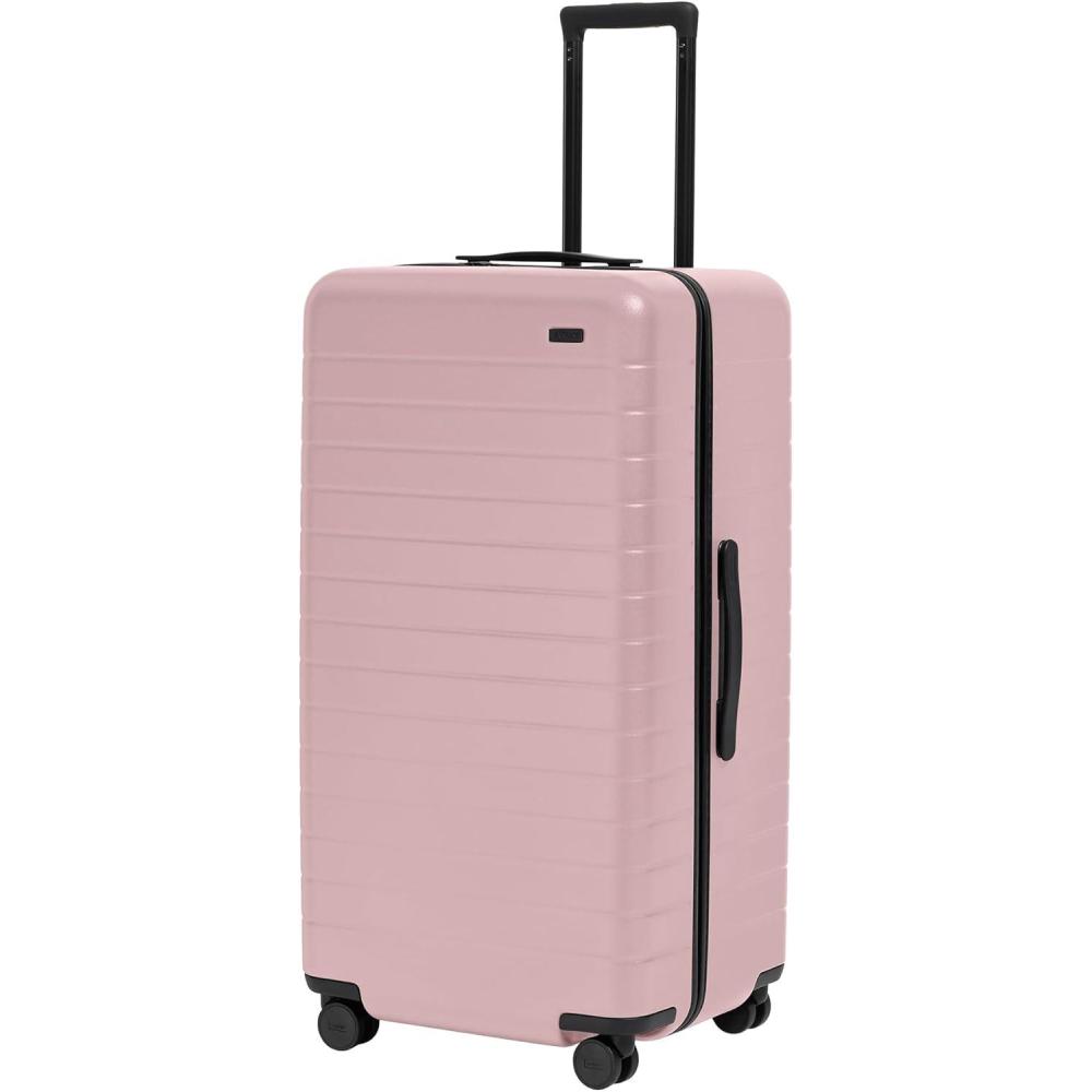 imageAway Large Trunk Luggage 31 Inch Hardside Suitcase with Spinner Wheels Lightweight amp Durable TSA Lock Ideal for Long Trips Clay PinkBlush Pink