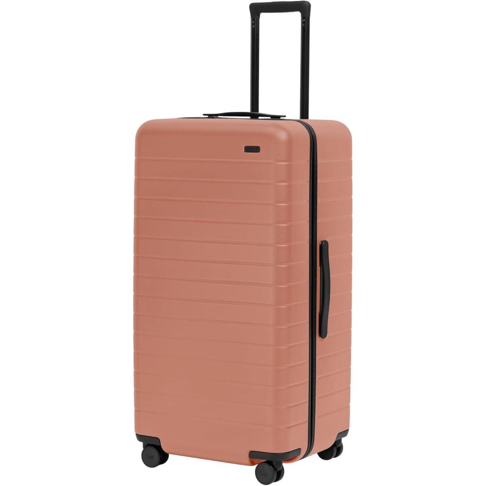 imageAway Large Trunk Luggage 31 Inch Hardside Suitcase with Spinner Wheels Lightweight amp Durable TSA Lock Ideal for Long Trips Clay PinkClay Pink