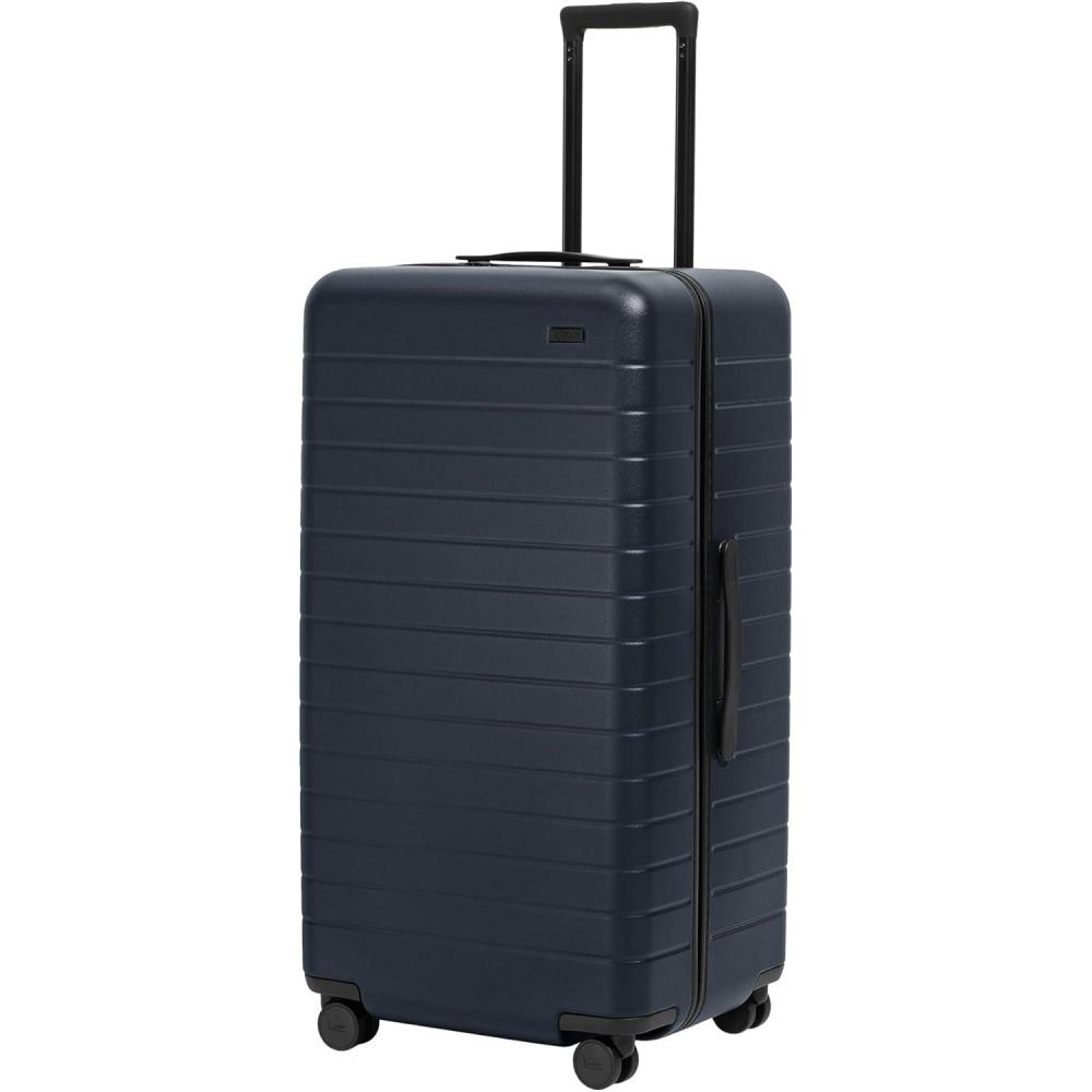 imageAway Large Trunk Luggage 31 Inch Hardside Suitcase with Spinner Wheels Lightweight amp Durable TSA Lock Ideal for Long Trips Clay PinkNavy Blue