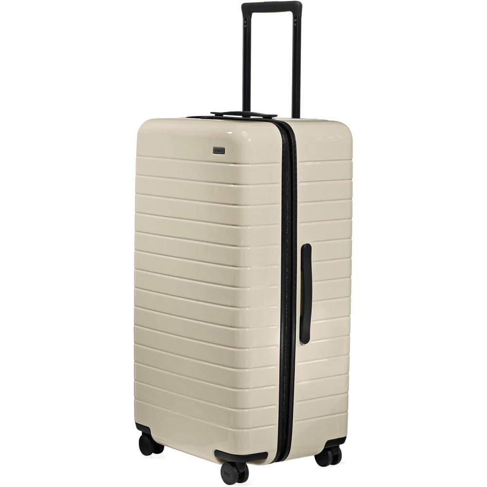 imageAway Large Trunk Luggage 31 Inch Hardside Suitcase with Spinner Wheels Lightweight amp Durable TSA Lock Ideal for Long Trips Clay PinkSalt White