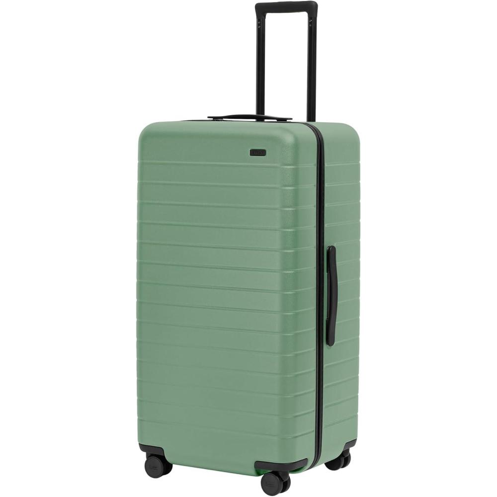 imageAway Large Trunk Luggage 31 Inch Hardside Suitcase with Spinner Wheels Lightweight amp Durable TSA Lock Ideal for Long Trips Clay PinkSea Green