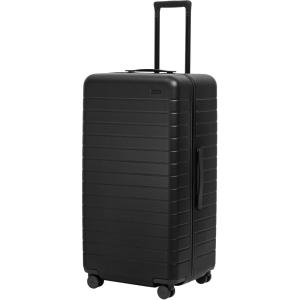 Away Large Trunk Luggage, 31 Inch Hardside Suitcase with Spinner Wheels, Lightweight & Durable, TSA Lock, Ideal for Long Trips, Clay Pink(Jet Black)