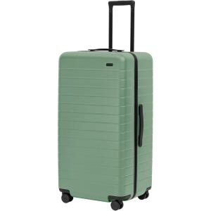 Away Large Trunk Luggage, 31 Inch Hardside Suitcase with Spinner Wheels, Lightweight & Durable, TSA Lock, Ideal for Long Trips, Clay Pink(Sea Green)