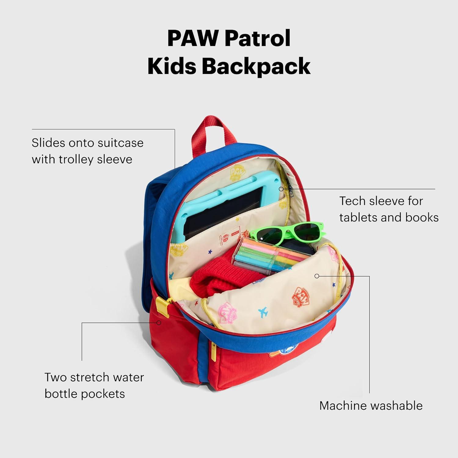 imageAway PAW Patrol Kids Backpack Lightweight Daypack Durable Zippered Backpack for Boys amp Girls Perfect for Trips amp Vacations Skye Pilot PinkChase Badge Blue