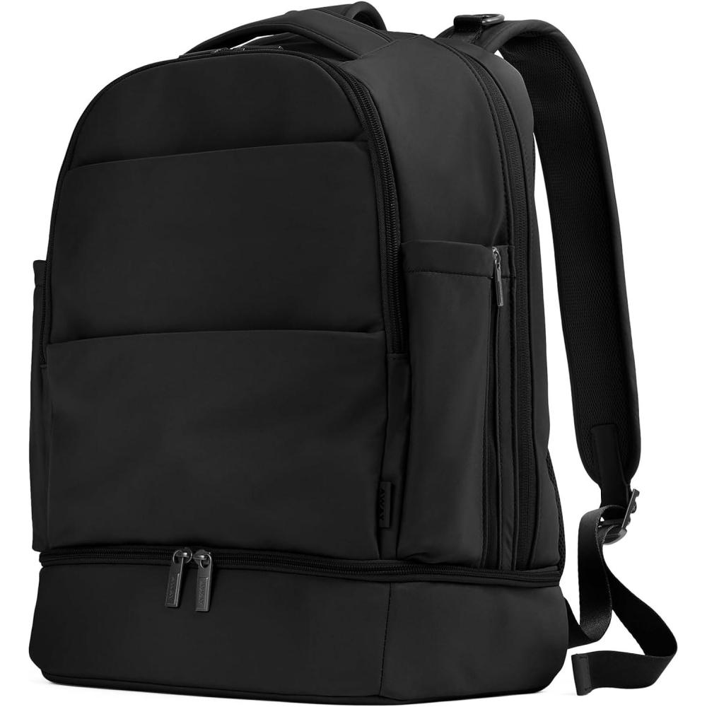 imageAway Double Diaper Backpack Lightweight Baby Diaper Bag Backpack for Mom amp Dad Spacious Comfortable Travel Ready Jet Black