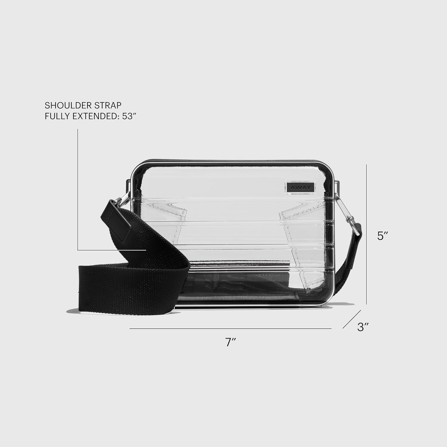 imageAway Clear Stadium Bag Mini Transparent Crossbody bag for Concerts Festivals amp Sports EventsJet Black
