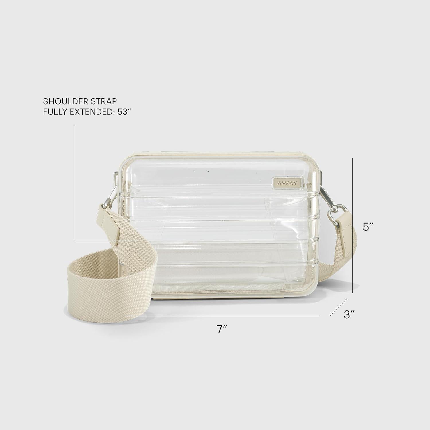 imageAway Clear Stadium Bag Mini Transparent Crossbody bag for Concerts Festivals amp Sports EventsSalt White