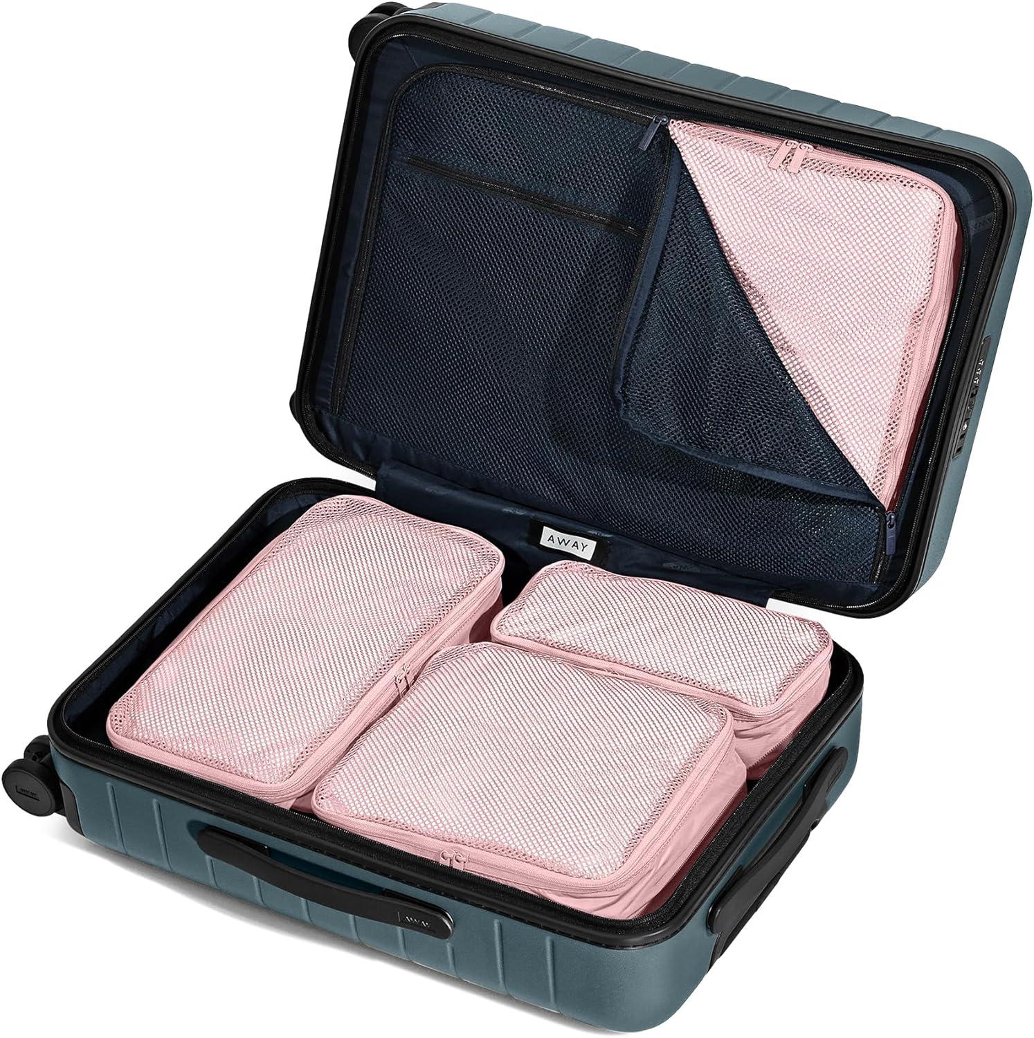 imageAway Insider Packing Cubes Set of 4 Lightweight Travel Organizers for Luggage Suitcases amp CarryOn Bags Cloud GrayBlush Pink