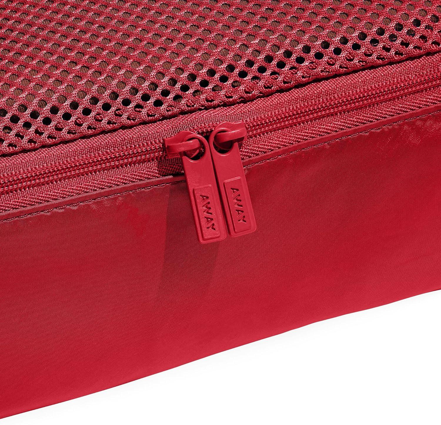 imageAway Insider Packing Cubes Set of 4 Lightweight Travel Organizers for Luggage Suitcases amp CarryOn Bags Cloud GrayCherry Red