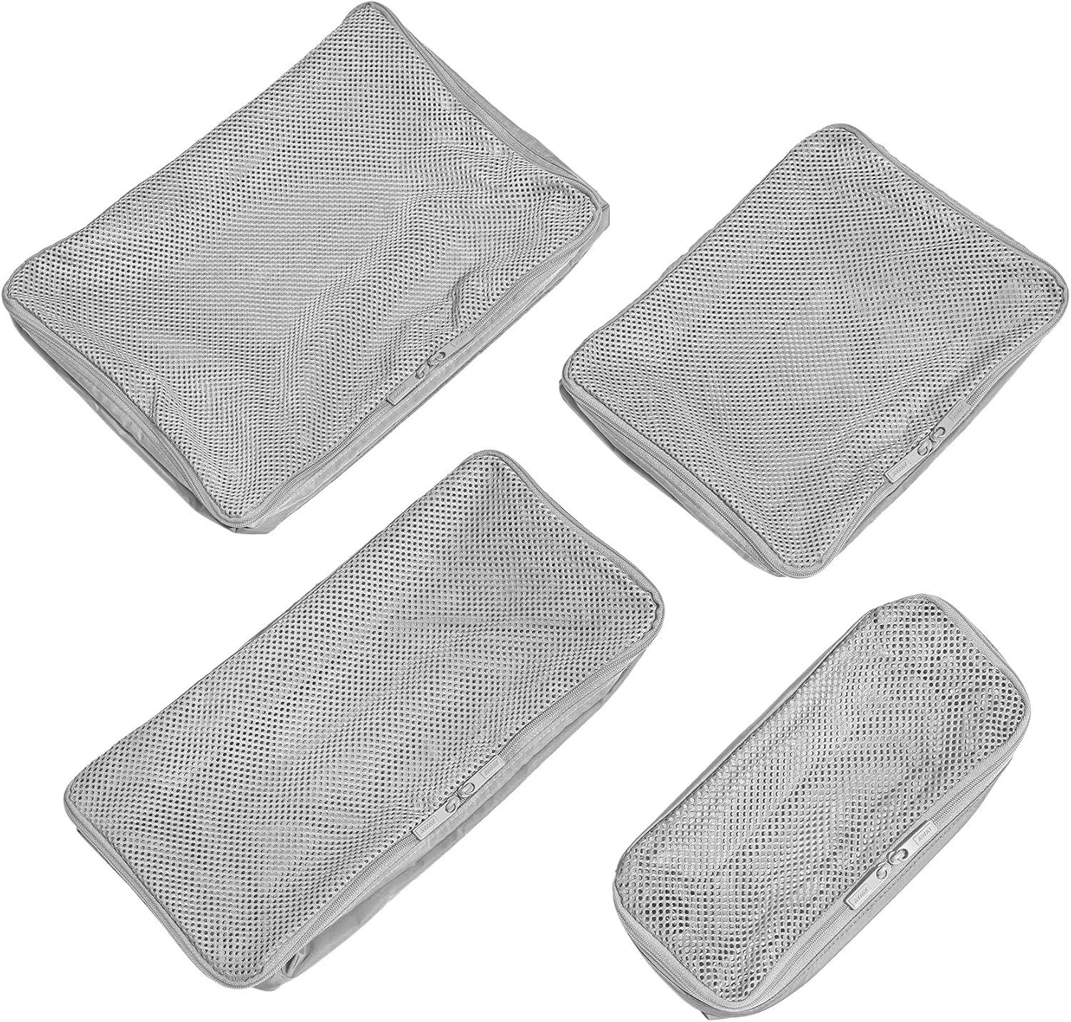imageAway Insider Packing Cubes Set of 4 Lightweight Travel Organizers for Luggage Suitcases amp CarryOn Bags Cloud GrayCloud Gray