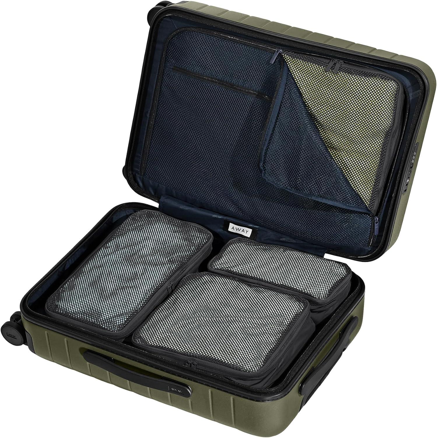 imageAway Insider Packing Cubes Set of 4 Lightweight Travel Organizers for Luggage Suitcases amp CarryOn Bags Cloud GrayJet Black