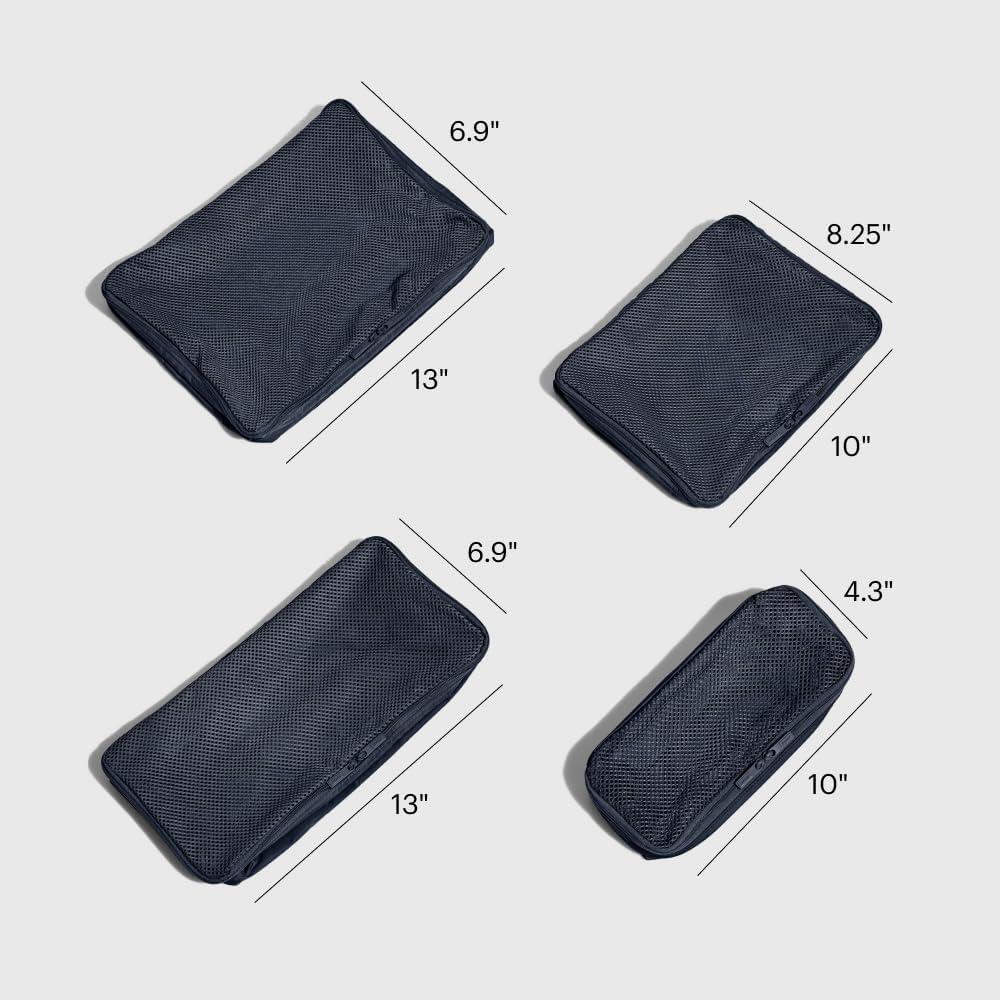 imageAway Insider Packing Cubes Set of 4 Lightweight Travel Organizers for Luggage Suitcases amp CarryOn Bags Cloud GrayNavy Blue
