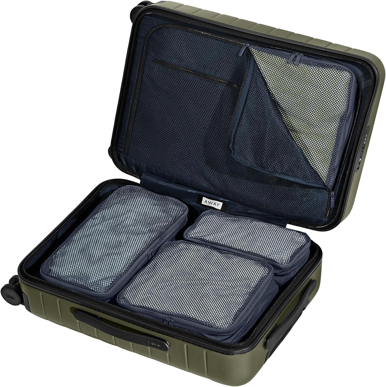 imageAway Insider Packing Cubes Set of 4 Lightweight Travel Organizers for Luggage Suitcases amp CarryOn Bags Cloud GrayNavy Blue