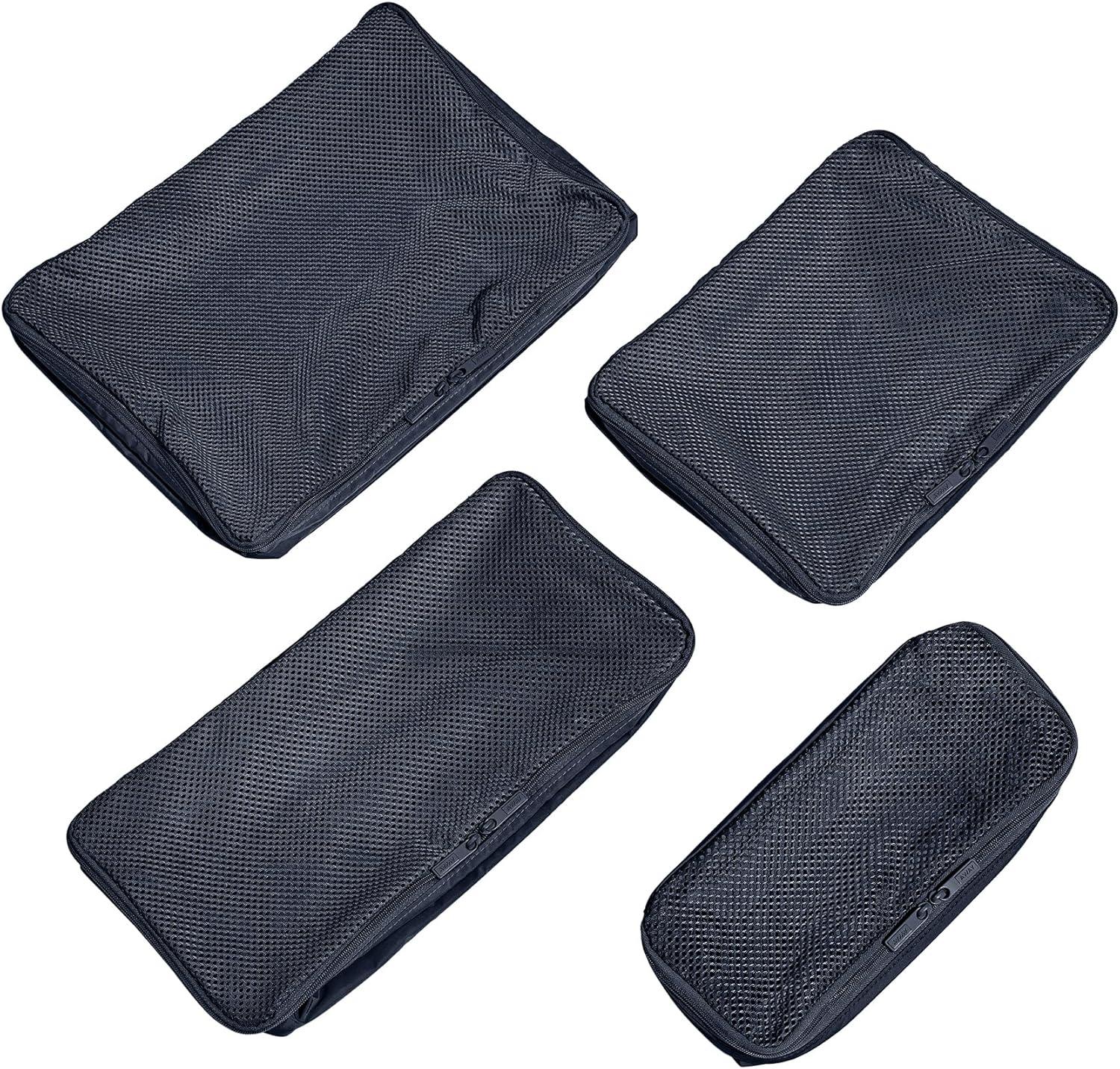 imageAway Insider Packing Cubes Set of 4 Lightweight Travel Organizers for Luggage Suitcases amp CarryOn Bags Cloud GrayNavy Blue